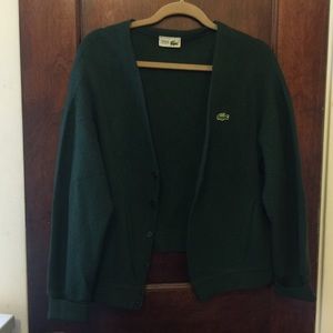 Vintage Lacoste Dark Green Cardigan